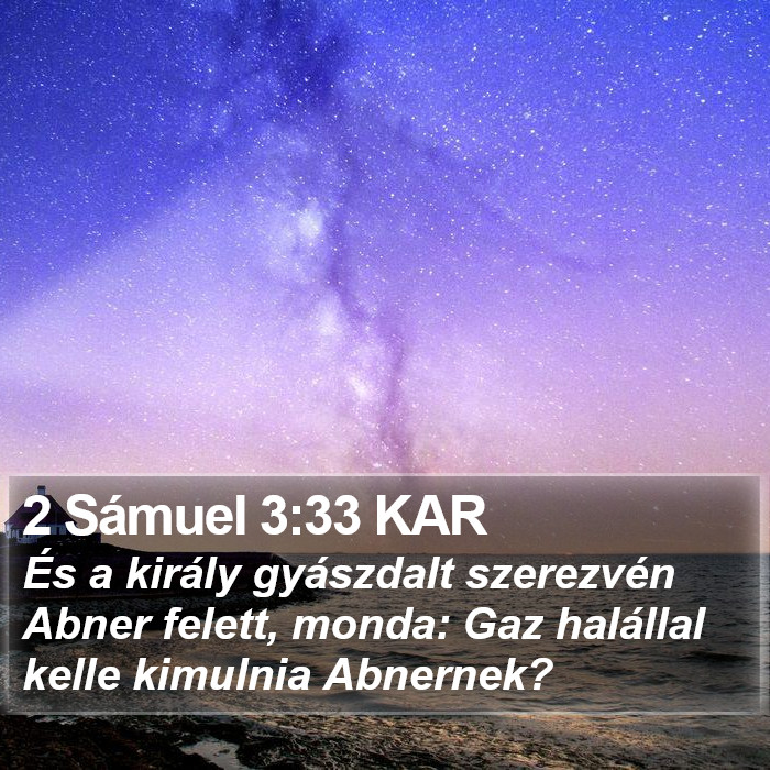 2 Sámuel 3:33 KAR Bible Study