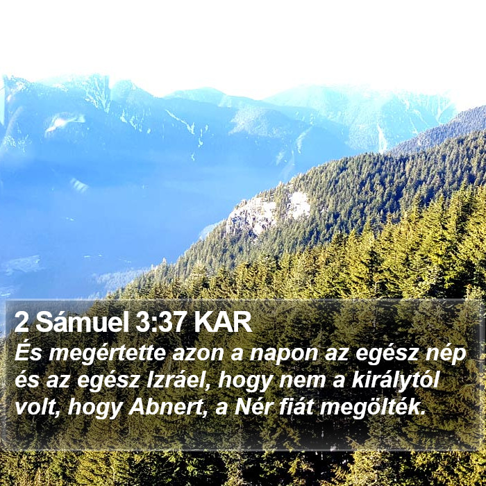 2 Sámuel 3:37 KAR Bible Study