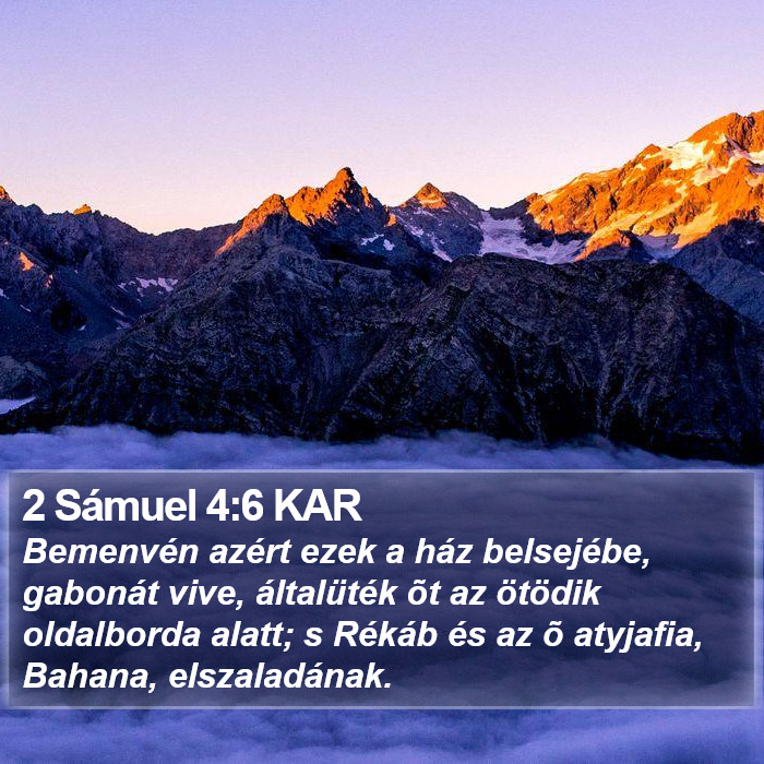 2 Sámuel 4:6 KAR Bible Study