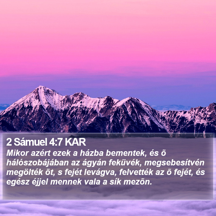 2 Sámuel 4:7 KAR Bible Study