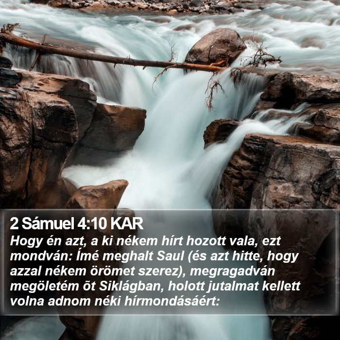 2 Sámuel 4:10 KAR Bible Study