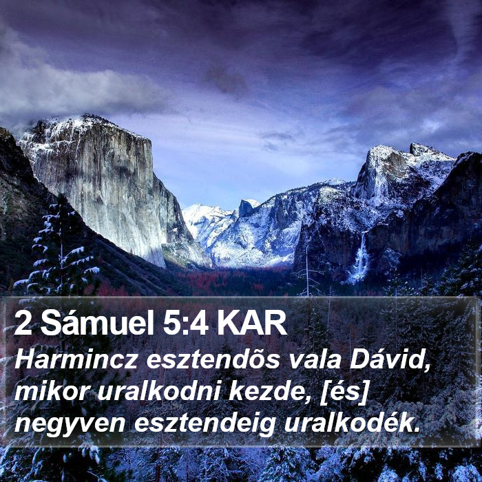 2 Sámuel 5:4 KAR Bible Study