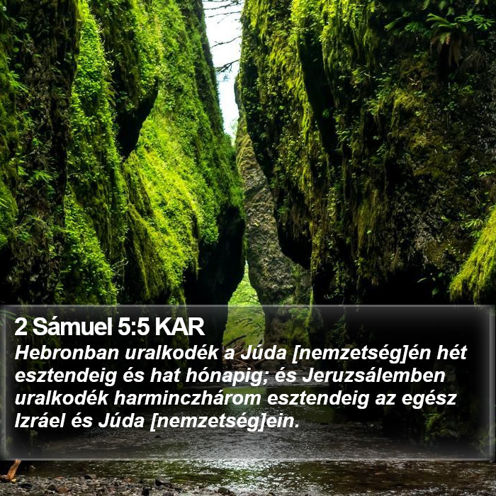 2 Sámuel 5:5 KAR Bible Study