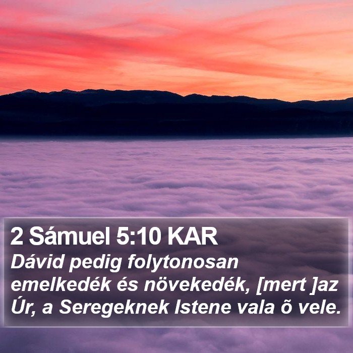 2 Sámuel 5:10 KAR Bible Study