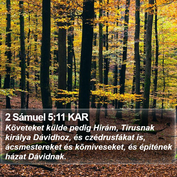 2 Sámuel 5:11 KAR Bible Study