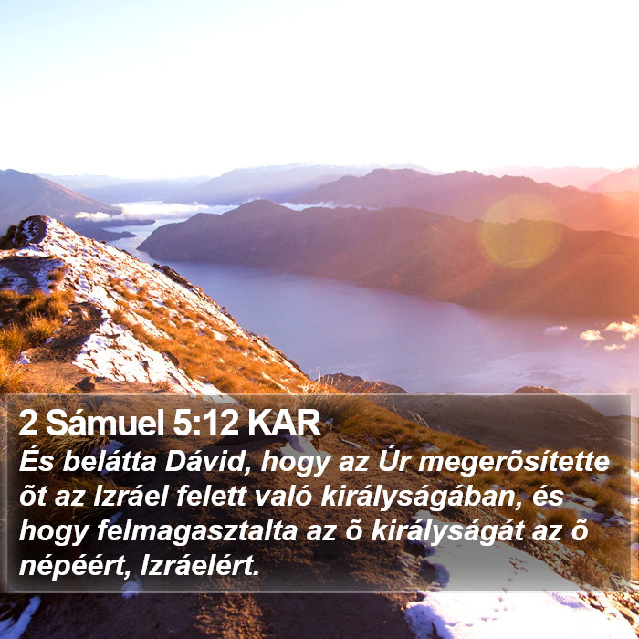 2 Sámuel 5:12 KAR Bible Study