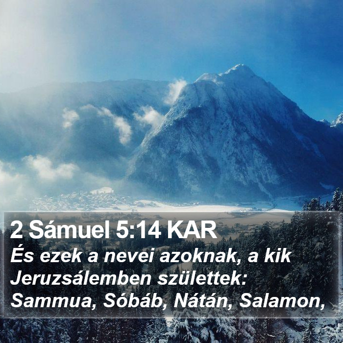 2 Sámuel 5:14 KAR Bible Study
