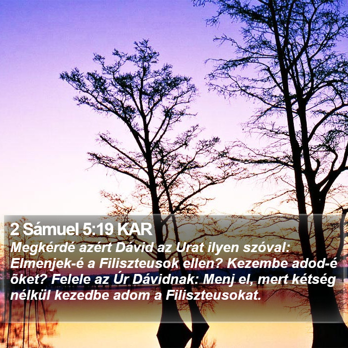 2 Sámuel 5:19 KAR Bible Study
