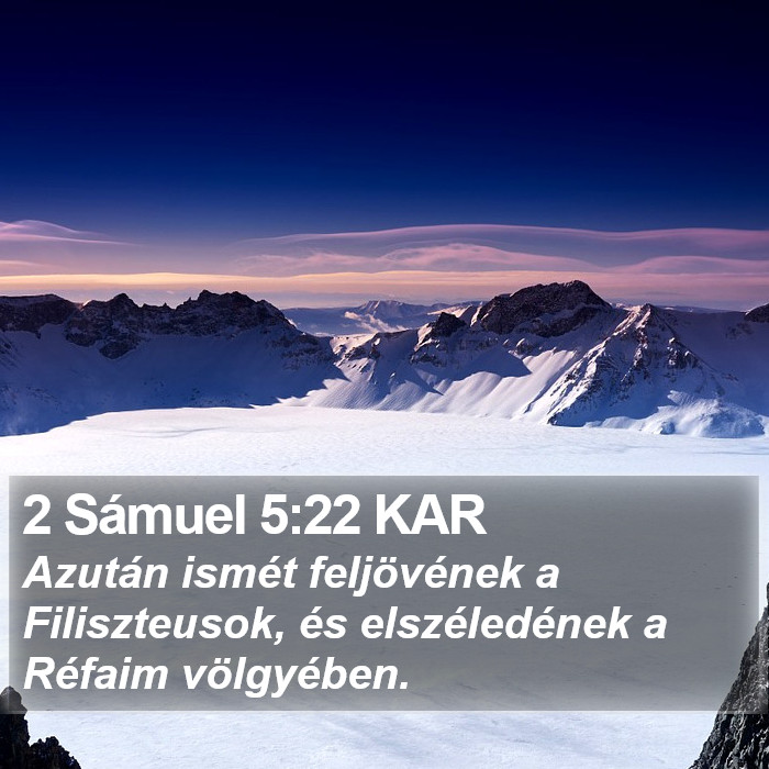 2 Sámuel 5:22 KAR Bible Study
