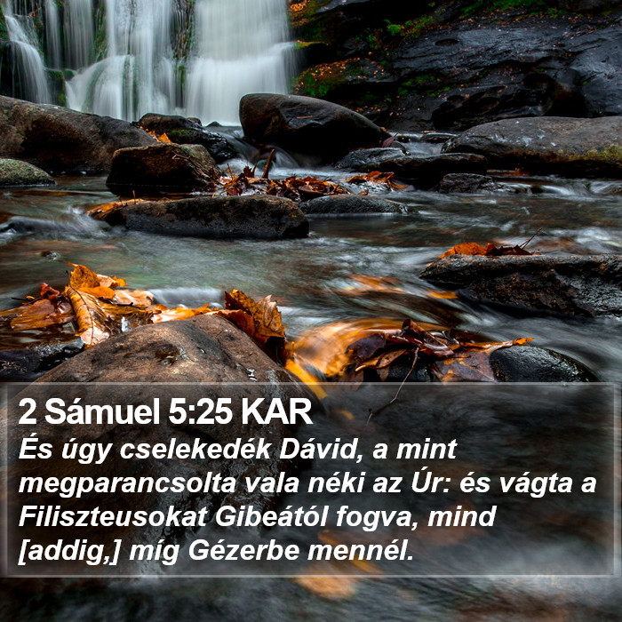 2 Sámuel 5:25 KAR Bible Study