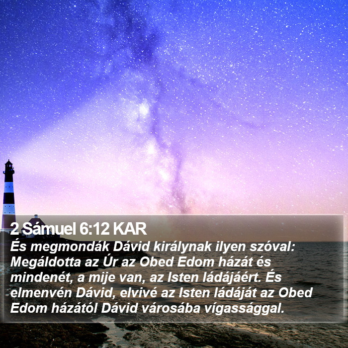 2 Sámuel 6:12 KAR Bible Study