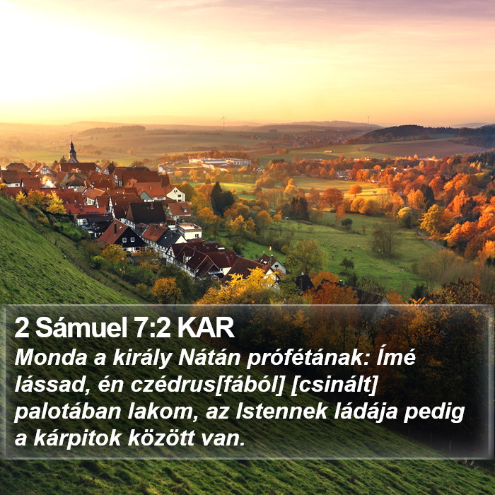 2 Sámuel 7:2 KAR Bible Study