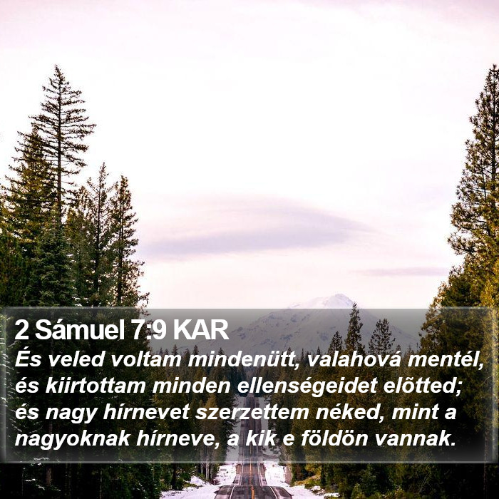 2 Sámuel 7:9 KAR Bible Study