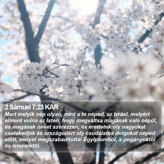 2 Sámuel 7:23 KAR Bible Study