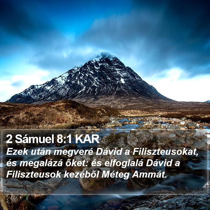 2 Sámuel 8:1 KAR Bible Study