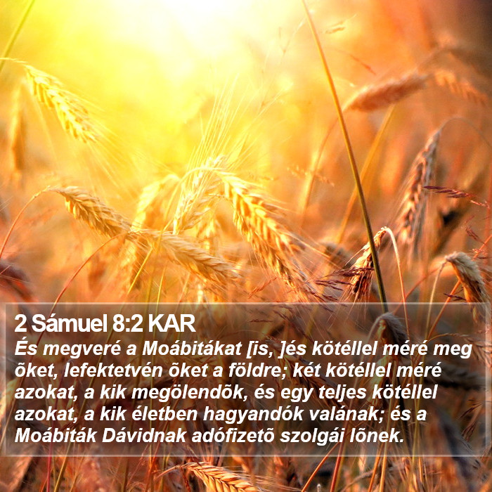 2 Sámuel 8:2 KAR Bible Study