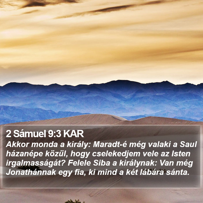 2 Sámuel 9:3 KAR Bible Study