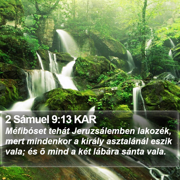 2 Sámuel 9:13 KAR Bible Study