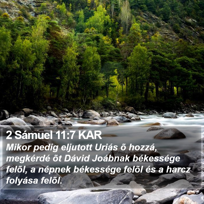 2 Sámuel 11:7 KAR Bible Study