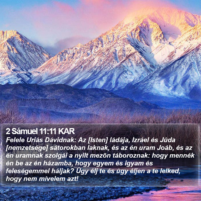 2 Sámuel 11:11 KAR Bible Study