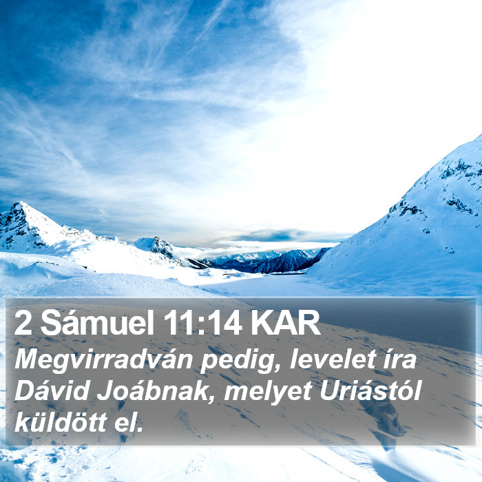 2 Sámuel 11:14 KAR Bible Study