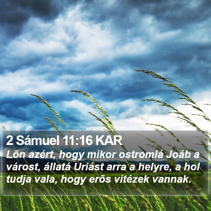 2 Sámuel 11:16 KAR Bible Study