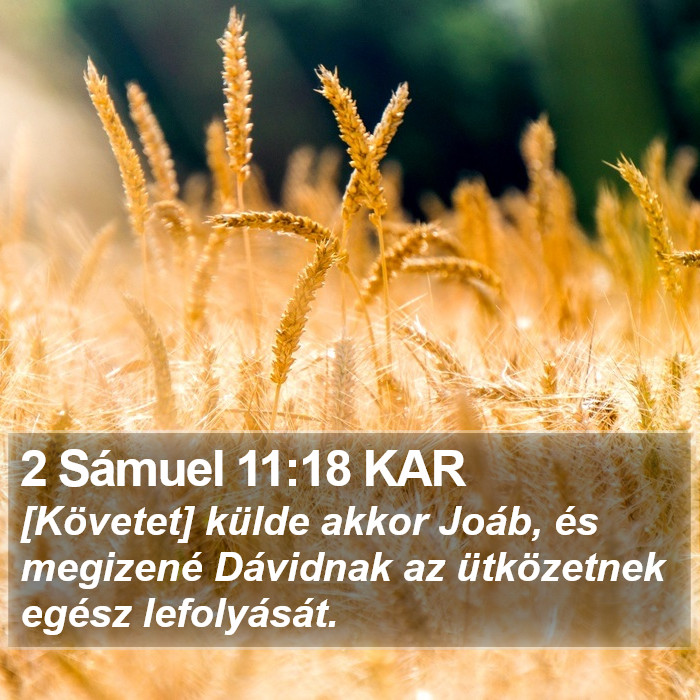 2 Sámuel 11:18 KAR Bible Study