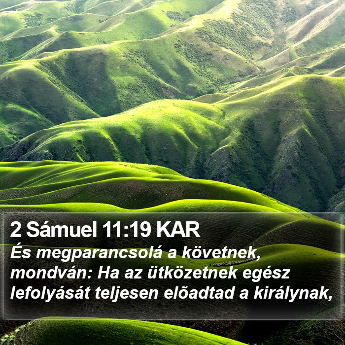 2 Sámuel 11:19 KAR Bible Study