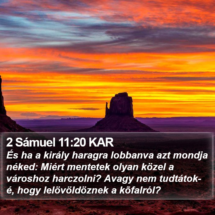 2 Sámuel 11:20 KAR Bible Study