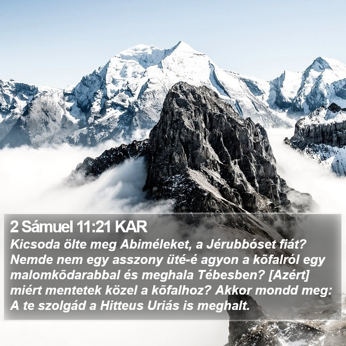 2 Sámuel 11:21 KAR Bible Study