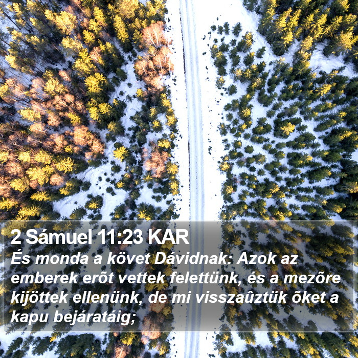 2 Sámuel 11:23 KAR Bible Study