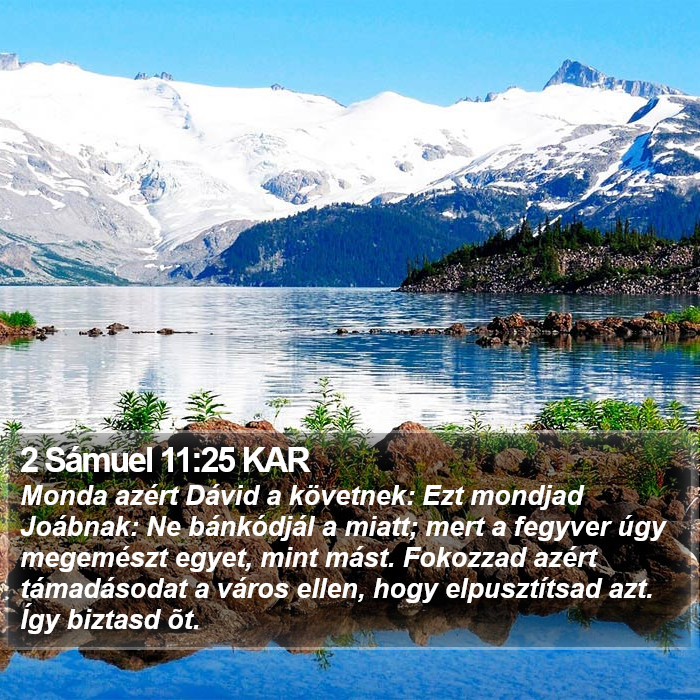 2 Sámuel 11:25 KAR Bible Study