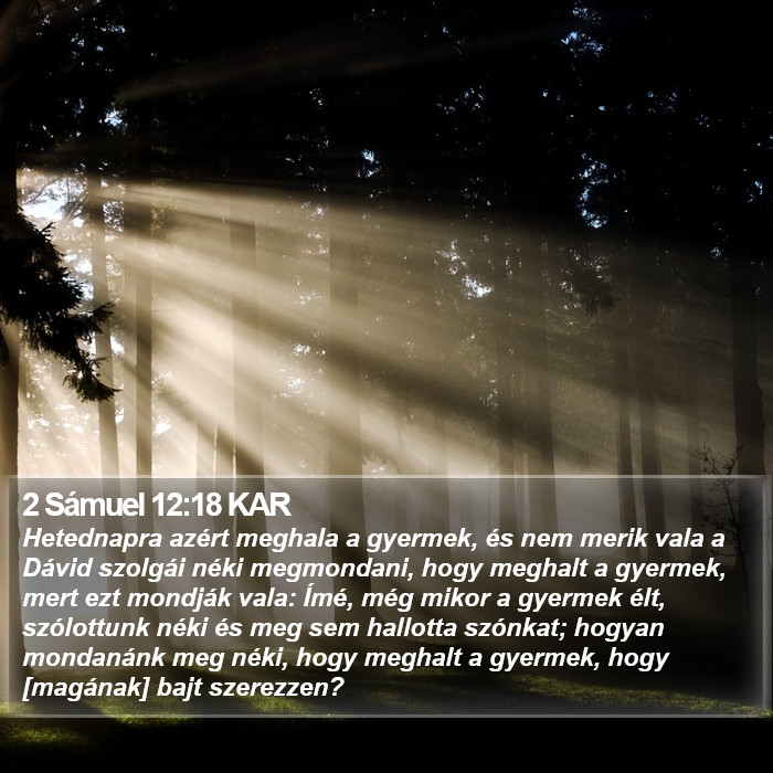 2 Sámuel 12:18 KAR Bible Study