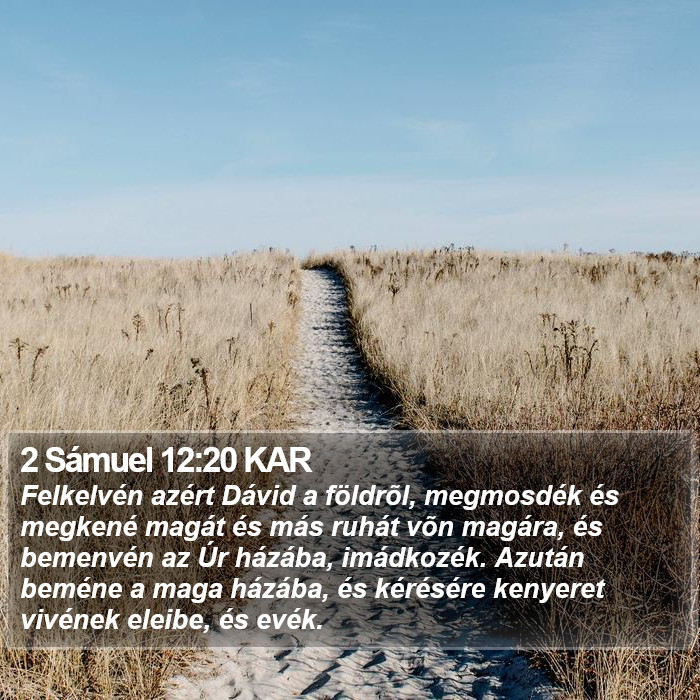 2 Sámuel 12:20 KAR Bible Study