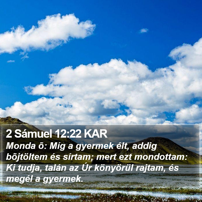 2 Sámuel 12:22 KAR Bible Study