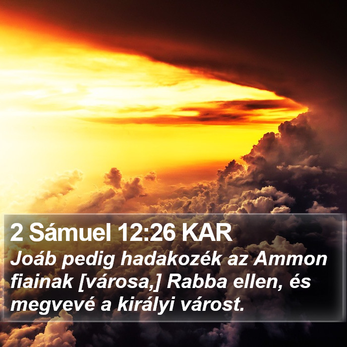 2 Sámuel 12:26 KAR Bible Study