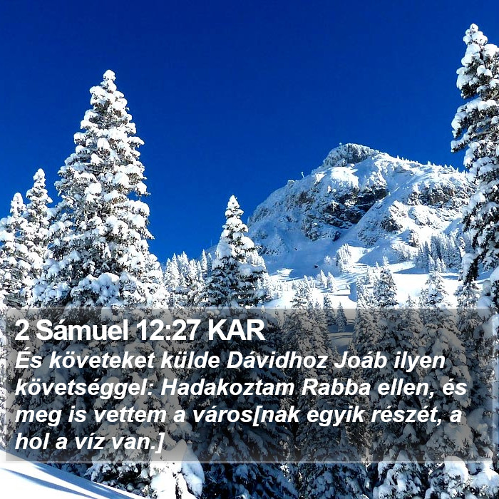 2 Sámuel 12:27 KAR Bible Study