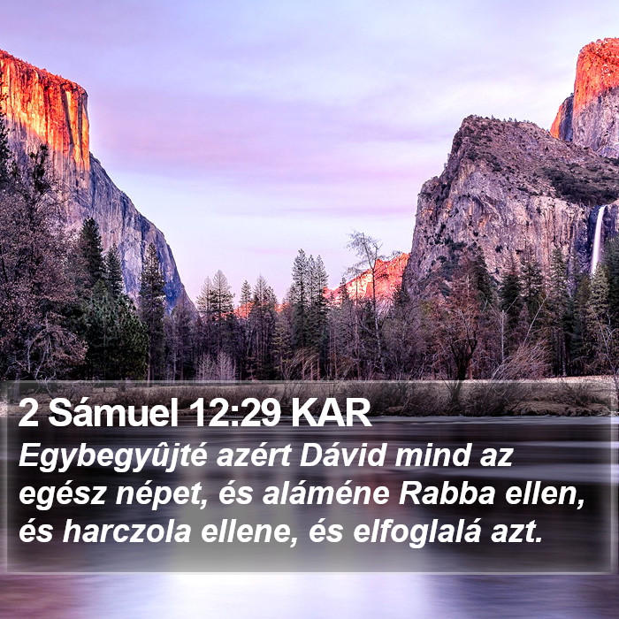 2 Sámuel 12:29 KAR Bible Study