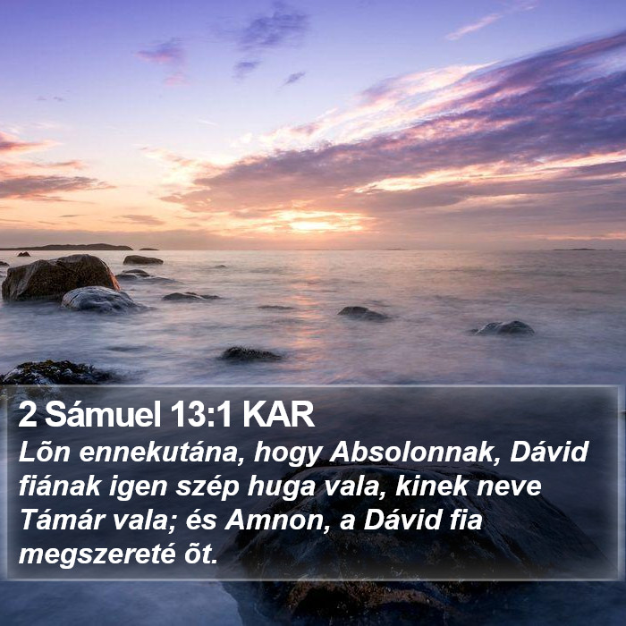 2 Sámuel 13:1 KAR Bible Study