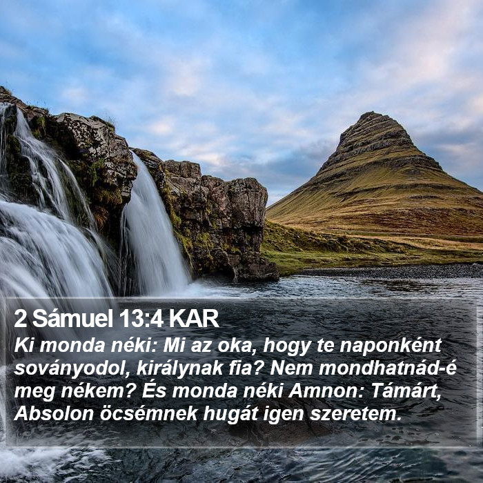 2 Sámuel 13:4 KAR Bible Study