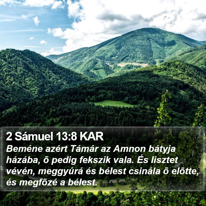 2 Sámuel 13:8 KAR Bible Study