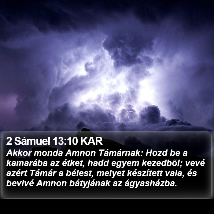 2 Sámuel 13:10 KAR Bible Study