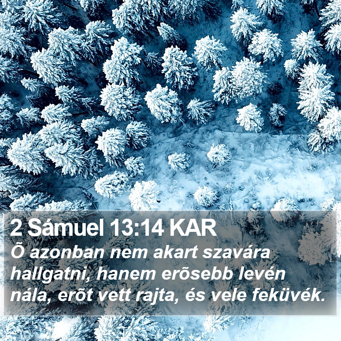 2 Sámuel 13:14 KAR Bible Study