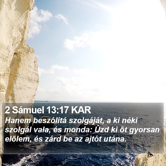 2 Sámuel 13:17 KAR Bible Study