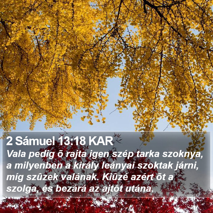 2 Sámuel 13:18 KAR Bible Study