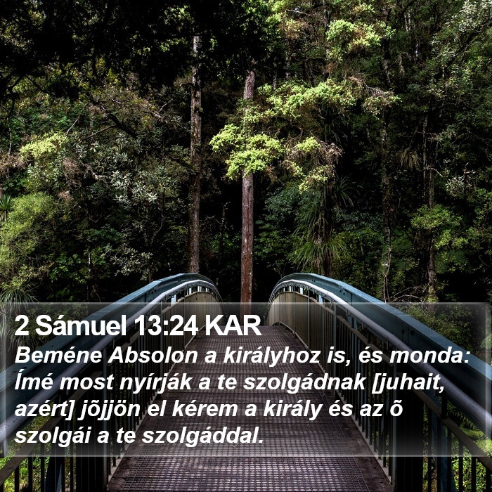 2 Sámuel 13:24 KAR Bible Study