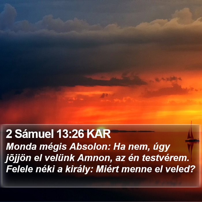 2 Sámuel 13:26 KAR Bible Study