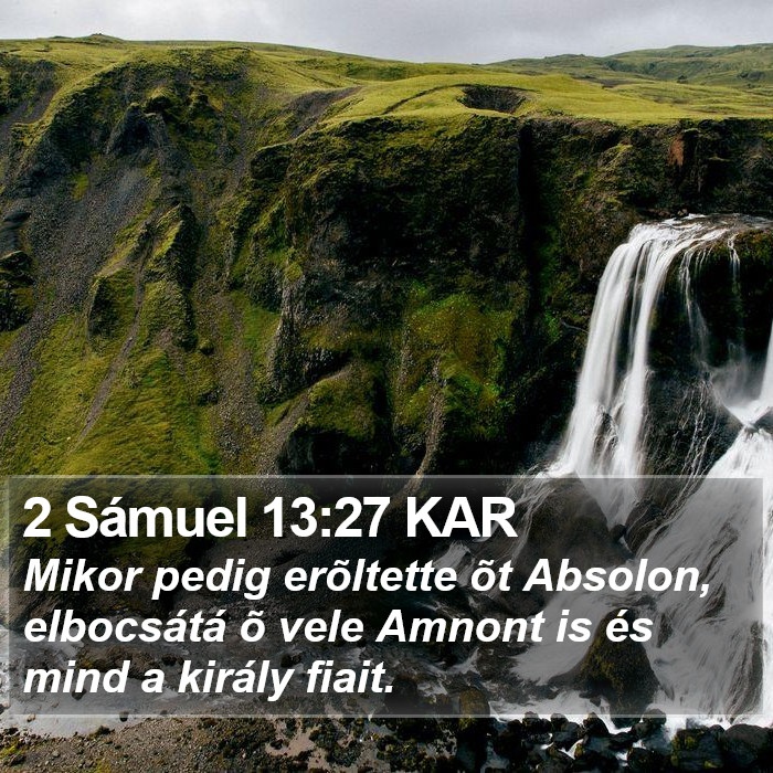 2 Sámuel 13:27 KAR Bible Study