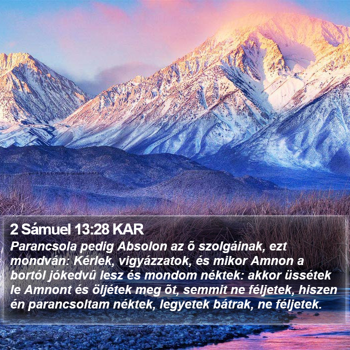 2 Sámuel 13:28 KAR Bible Study