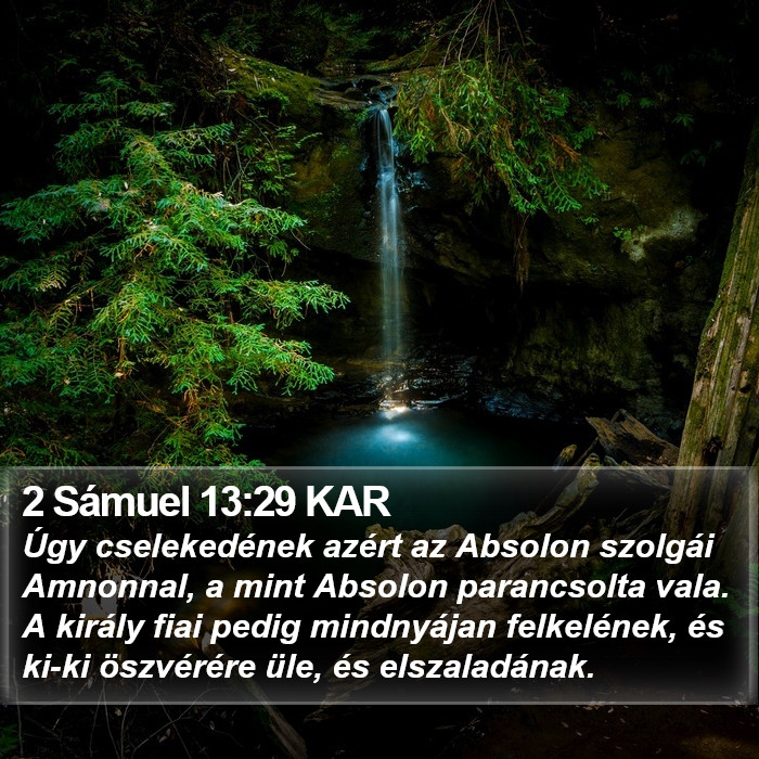 2 Sámuel 13:29 KAR Bible Study